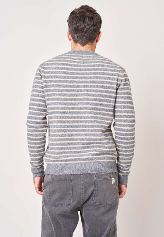 DEELUXE I Jersey reconfortante masculino de punto jacquard de rayas 225208 - Imagen 4