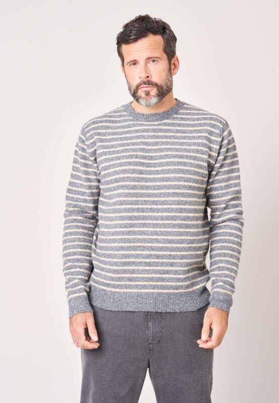 DEELUXE I Jersey reconfortante masculino de punto jacquard de rayas 225208 - Imagen 6