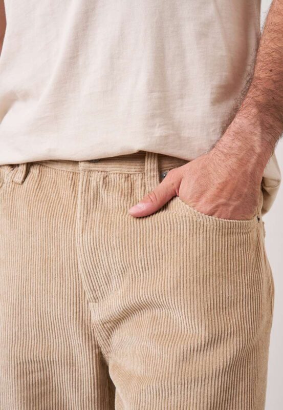 Deeluxe Pantalones de hombre de corte regular en pana 100% algodón 252414 - Imagen 5