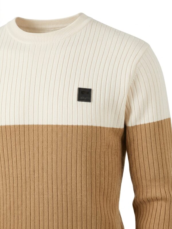 Jersey Tricolor en Punto Acanalado Dark & Fish 251137 - Imagen 4