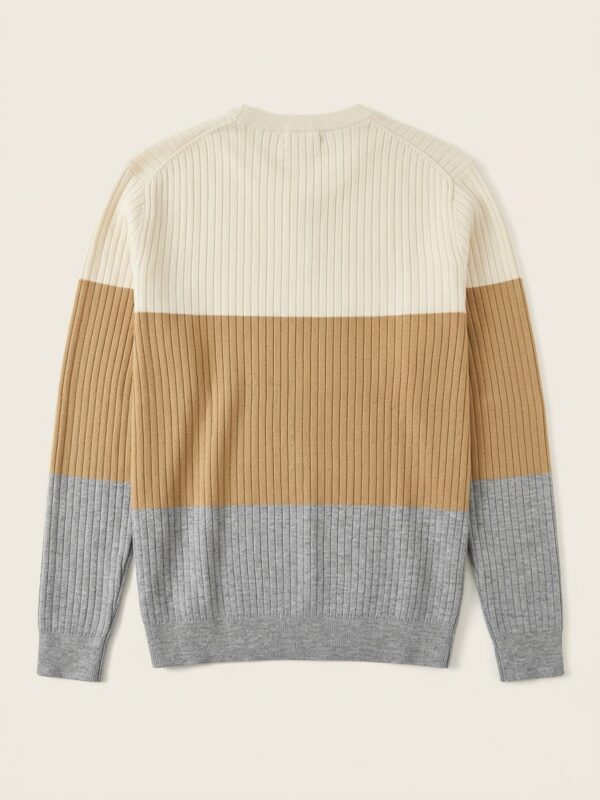 Jersey Tricolor en Punto Acanalado Dark & Fish 251137 - Imagen 2
