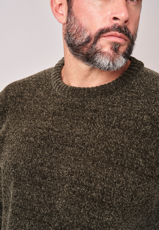 DEELUXE - Jersey de hombre de corte regular en suave punto de chenilla 168402 - Imagen 2