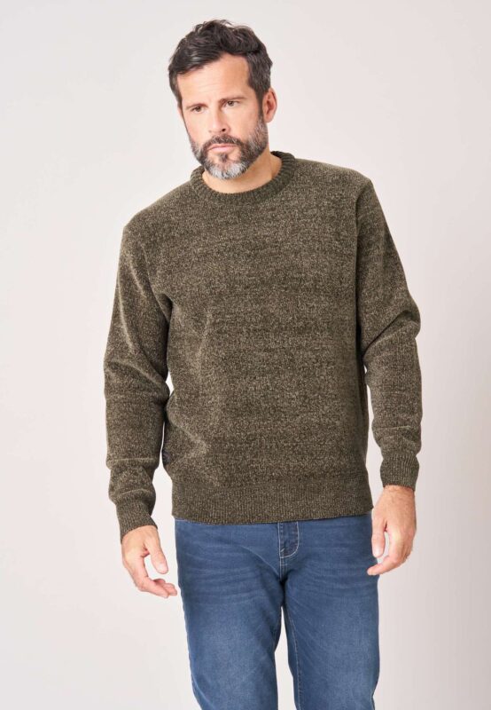 DEELUXE - Jersey de hombre de corte regular en suave punto de chenilla 168402 - Imagen 4