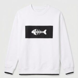 Sudadera Blanca con PatchFrontal Espina Dark & Fish 251123
