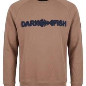 Sudadera Marrón Moka 'Dark&Fish' con Bordado rizo 251145