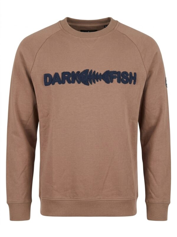 Sudadera Marrón Moka 'Dark&Fish' con Bordado rizo 251145